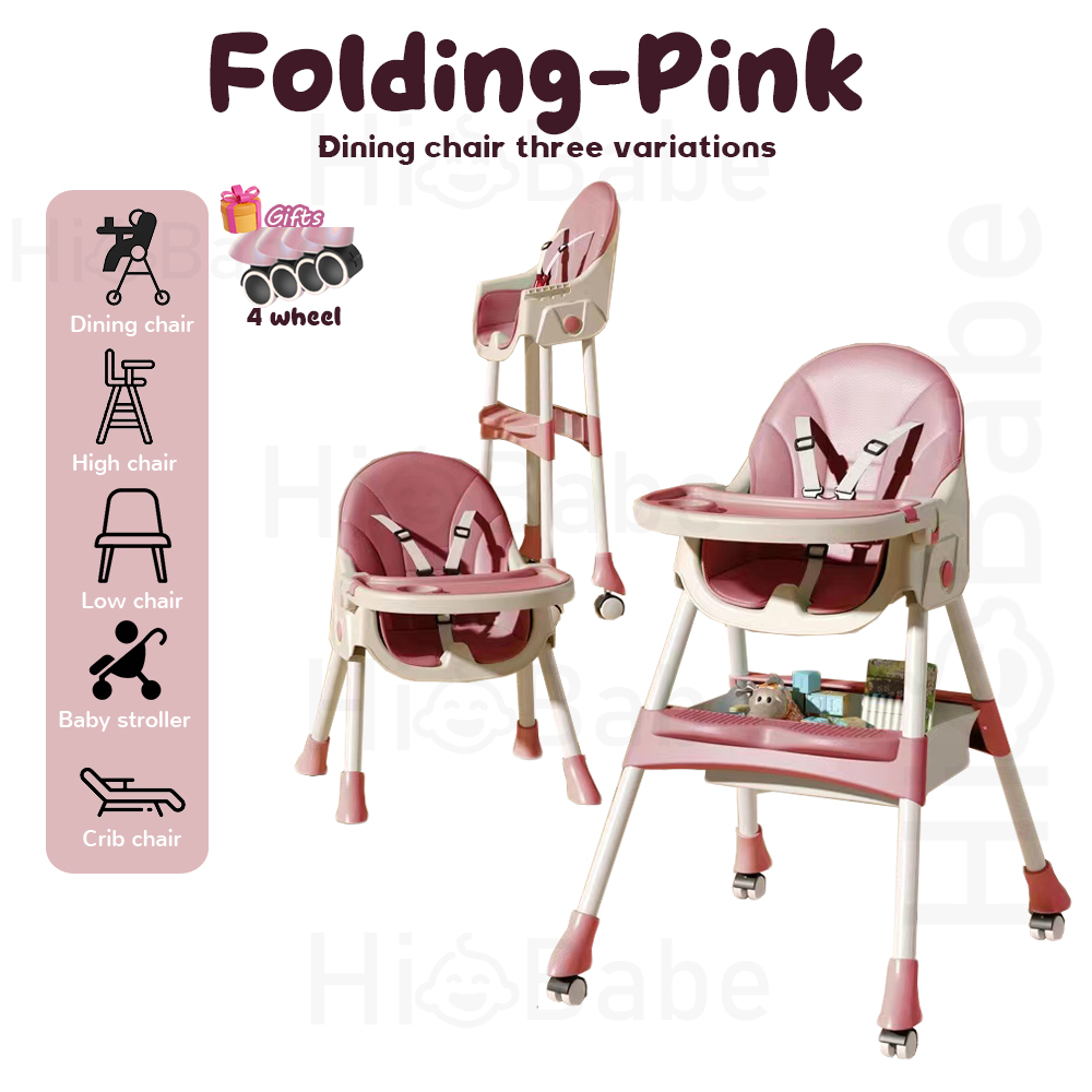 High chair for baby with Adjustable Tray Detachable Legs Baby high