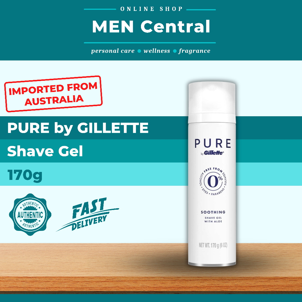 Gillette Pure Shave Gel For Men, 170g Shopee Philippines