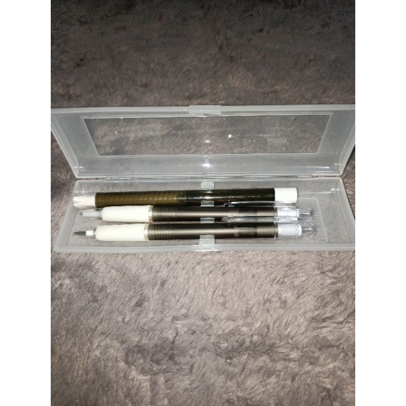 Mechanical Pencil, Ballpoint Pen & Eraser with case / Japan Surplus