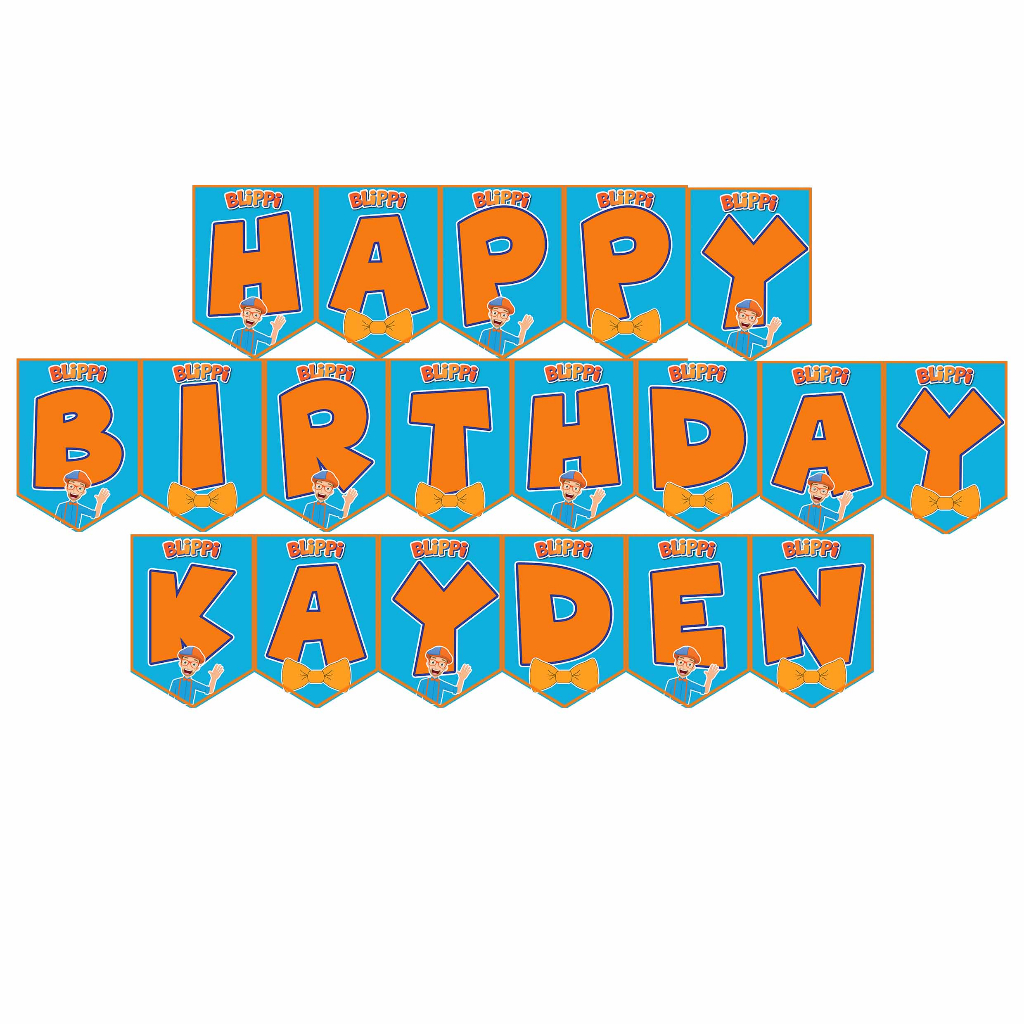 Customized BLIPPI Happy Birthday Banner | Shopee Philippines