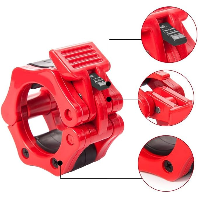 8PCS 25mm Barbell Bar Clamp Spring Collar Clips Gym Weight Dumbbell Lock Lift AU