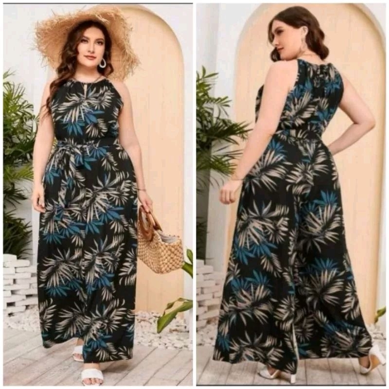 HQT FASHION DRESS HAWAIIAN SLEEVELESS JUMPSUITS (FIT UP MEDIUM TO SEMI XL BODYFRAME) Shopee