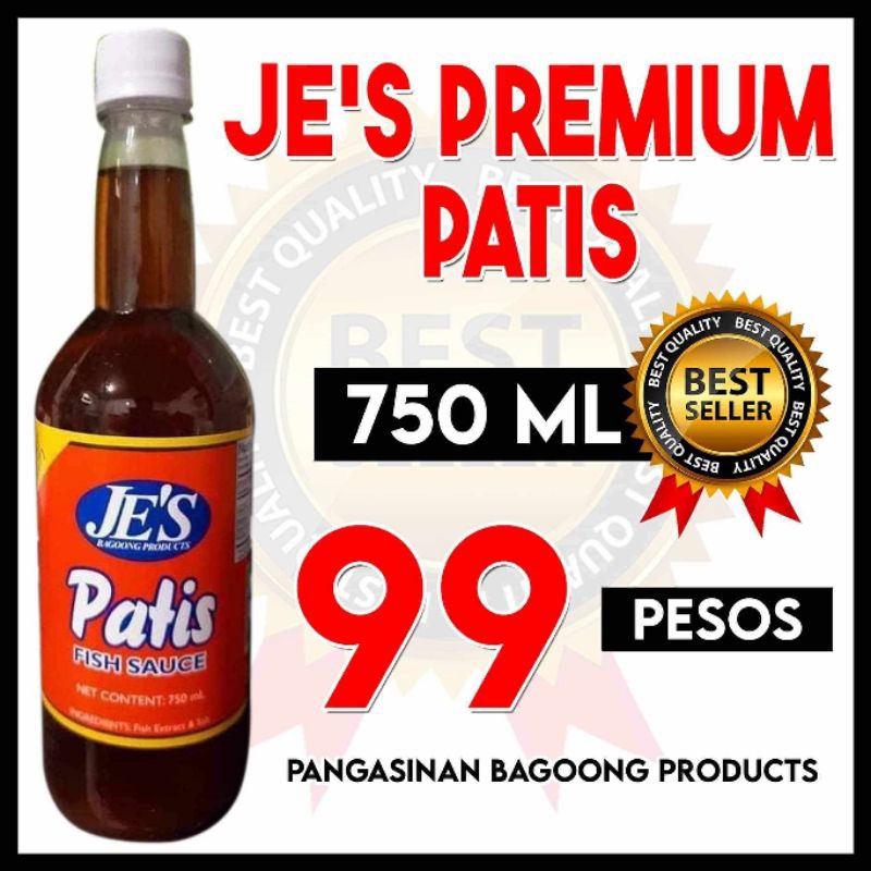 Pangasinan Authentic Pure Patis 750ML (JE'S Bagoong Products) | Shopee ...