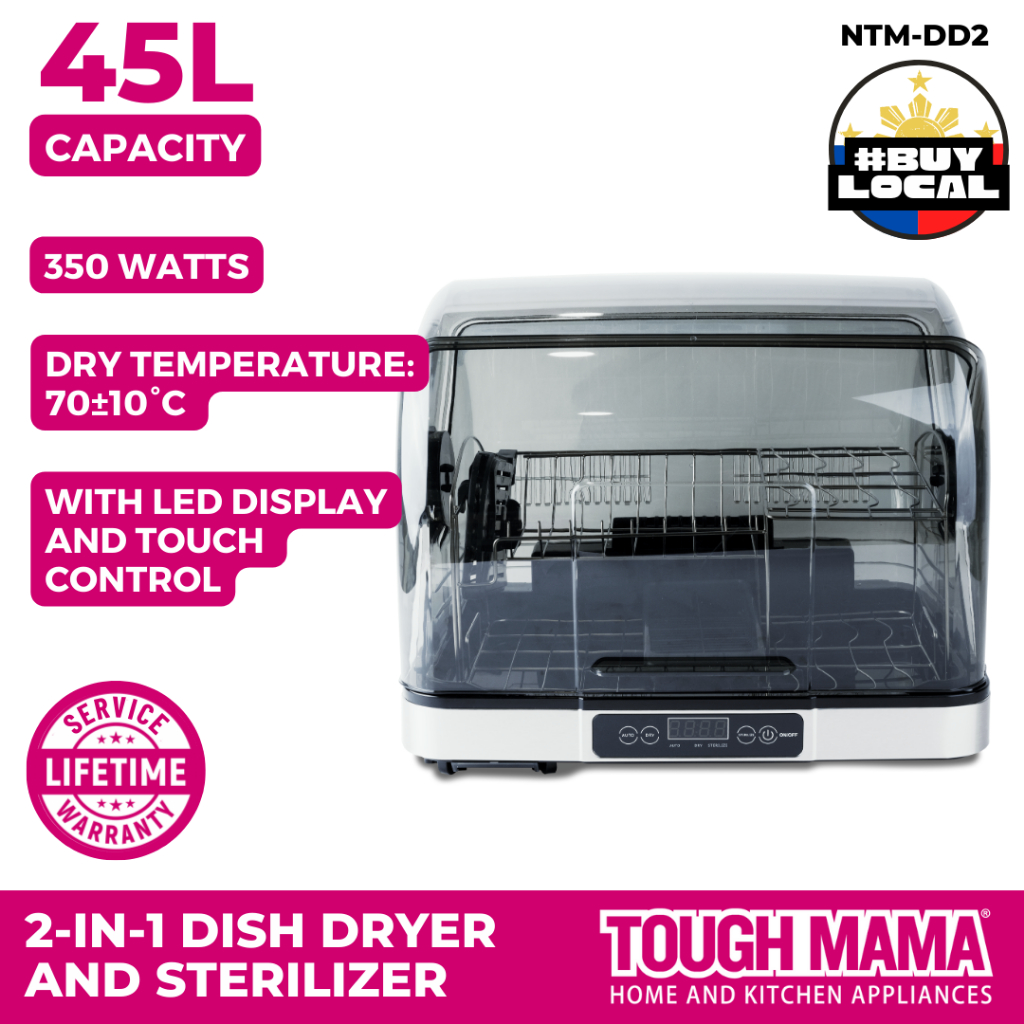 Tough Mama NTMDD2 Dish Dryer with UV Sterilizer 45L Large Capacity