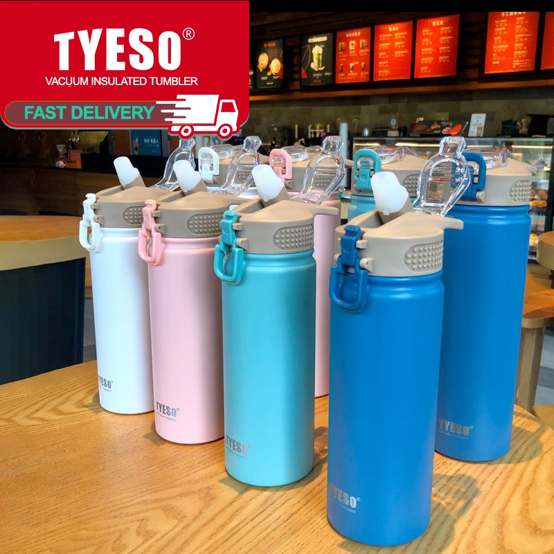 Tyeso Vacuum Insulated Bottle Tumbler Portable Stainless Steel Sport ...