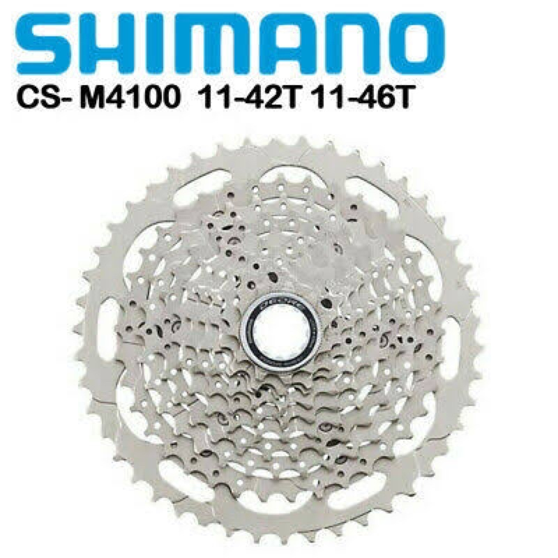 Cassette VTT SHIMANO DEORE M4100 10 Vitesses - 11-42T Ou 46T - Argent - Compatible Shimano MTB - Neuf