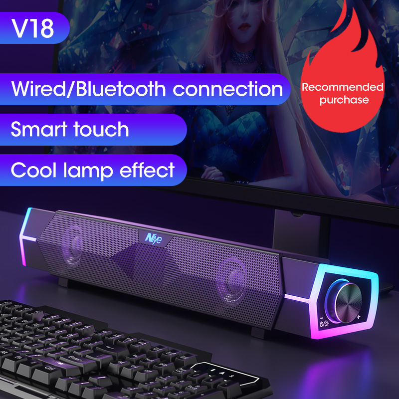 PC Speaker with Micrphone Bluetooth Computer Desktop Wired Speaker TV