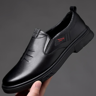 New Men's Black Casual Derby Shoes Thick Sole Square Head Fashion High end  Retro British Leather Shoes Size 38-44 Men's Style Fr - AliExpress