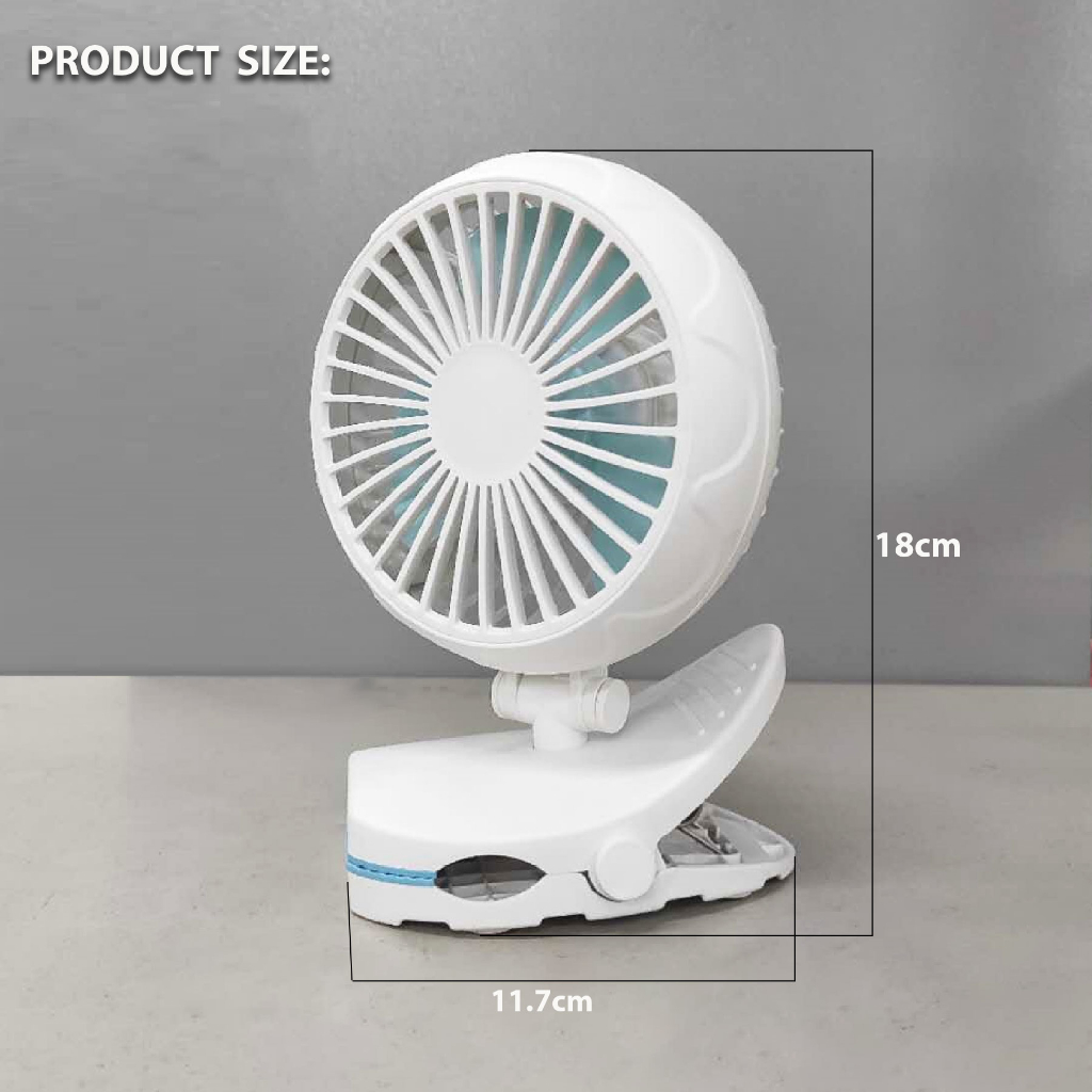 Mini Fan Rechargeable Clip Fan Multifunction Portable Fan USB ...