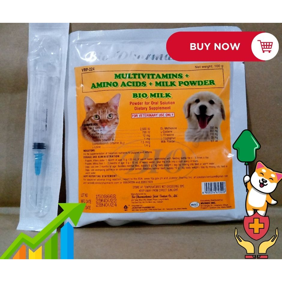 BIO MILK For Pet 100g with 1 FREE 1mL SYRINGE | Shopee Philippines