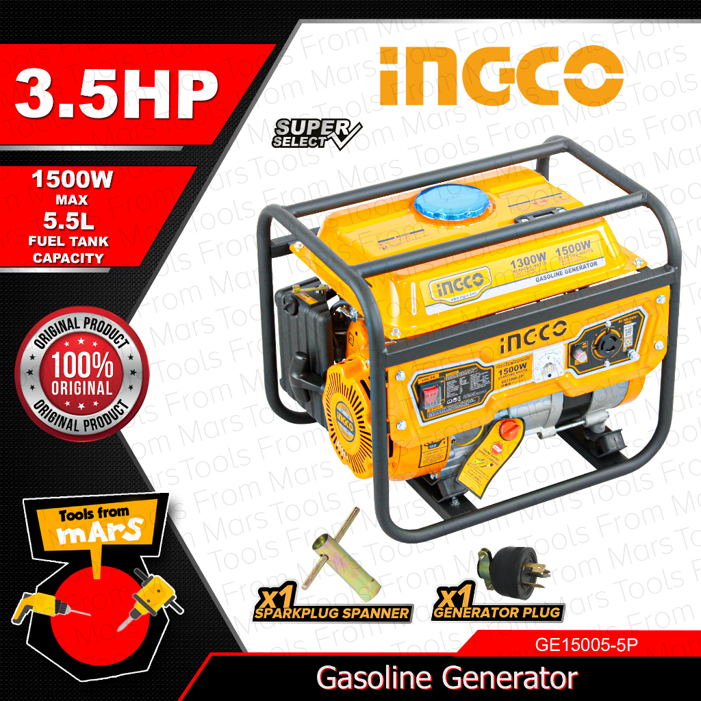 Generador Gasolina Ind. 3.5 KW INGCO GE35006ES
