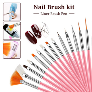 Popular 10 Pieces 3D Nail Art Brushes Set Nail Liner Nail Painting Design  Pen Brushes - China Nail Art Brushes and Nail Brush price