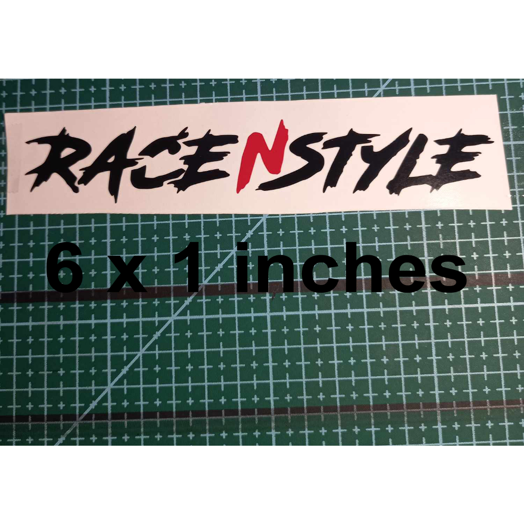 RACEnSTYLE BLACK-RED COLOR COMBINATION DECAL STICKER VINYL MATERIAL ...