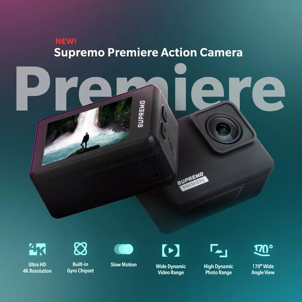 Supremo Premiere Action Camera| 20MP Resolution | Waterproof up to 40m ...