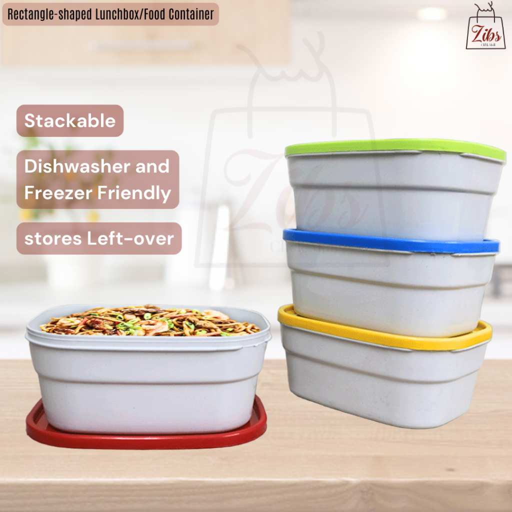 ZIBS Rectangle Lunch Box Kitchen Food Container Storage Organizer
