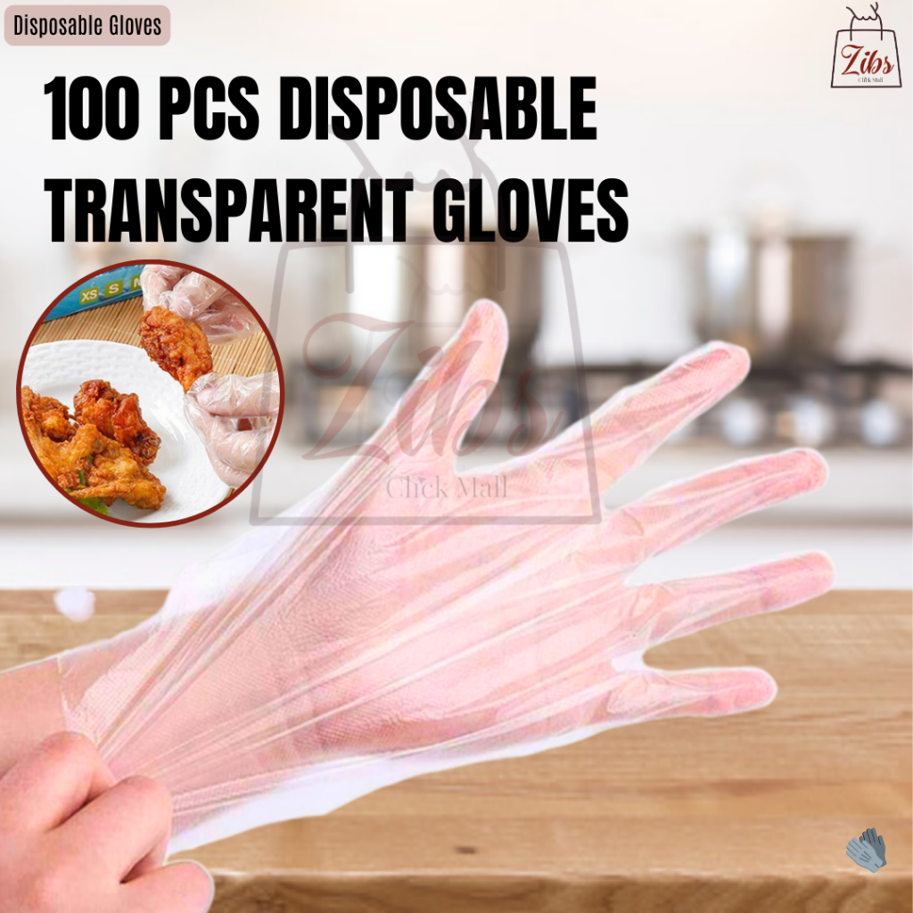 100/500x Plastic Gloves Disposable Transparent Food Prep Gloves For Food Service Cleaning Hair Dyeing Kitchen Wash Dishes Tools - 15