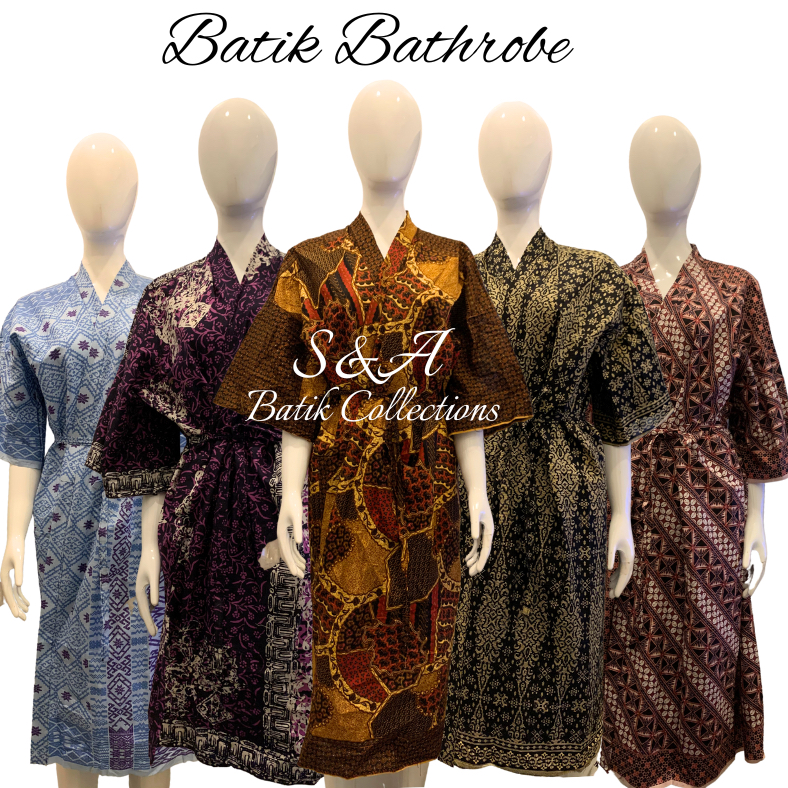 Ethnic Designs Batik Bathrobe /Kimono Style Plus Size XL-XXL-XXXL ...