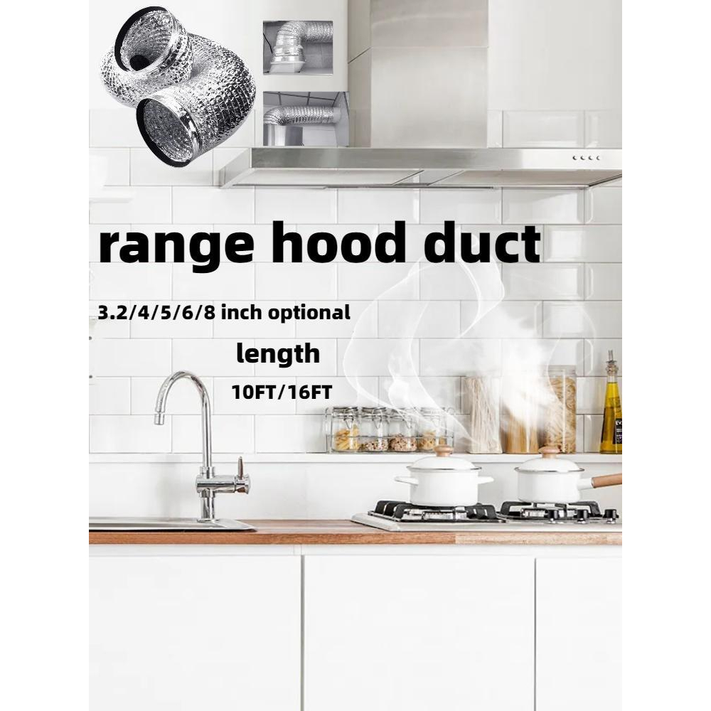 Range hood duct ventilation duct Exhaust hood exhaust hose retractable