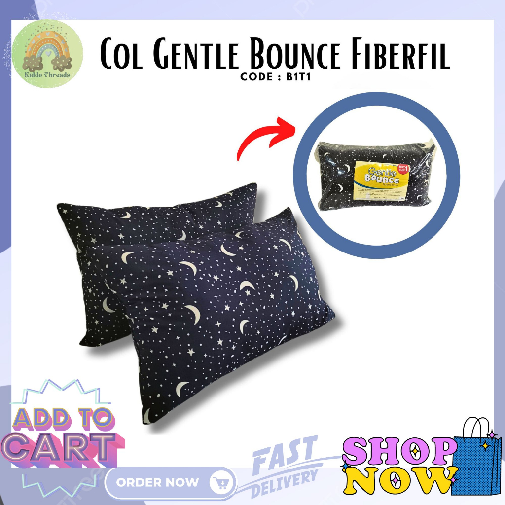 BUY 1 TAKE 1 URATEX PILLOW GENTLE BOUNCE FIBERFILL PILLOW 18x28 JCE UNAN VACUUM PRESSED Shopee Philippines