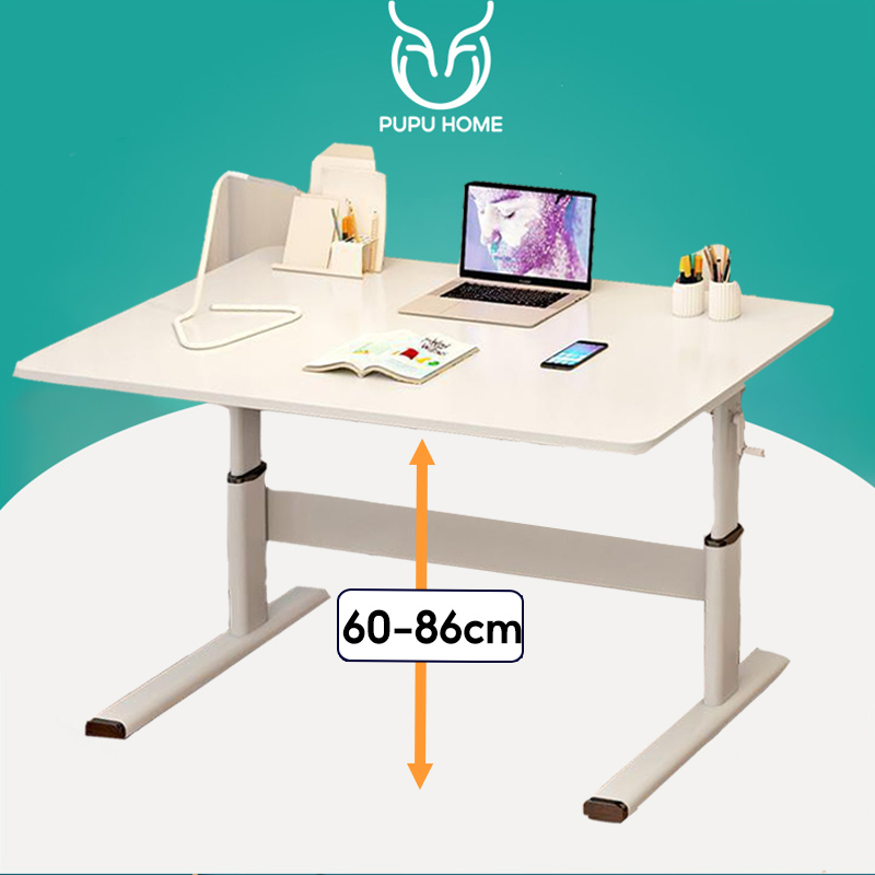 【Adjust Height With Drawer】Adjustable Desk Table Standing Desk Hand