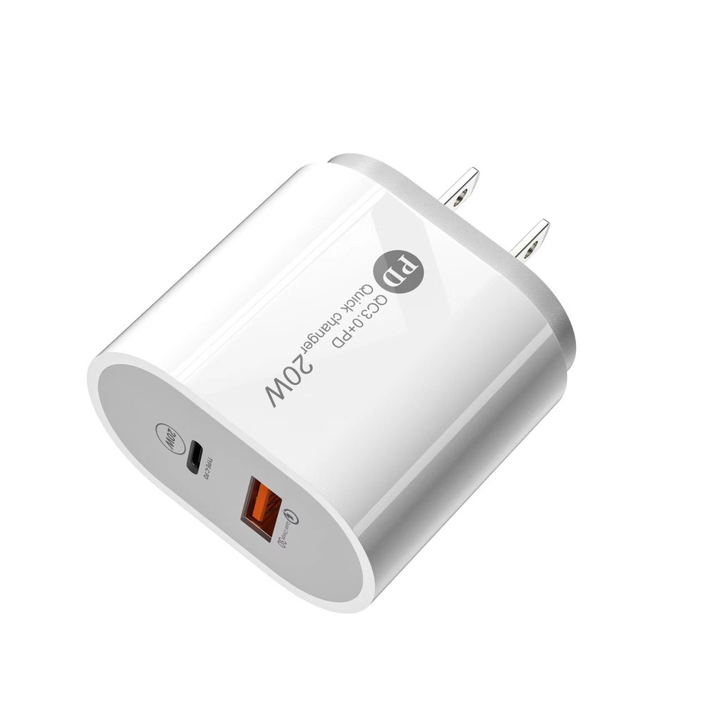 Dual Port 20W Fast charger Adapter support Compatible with iphone and ...