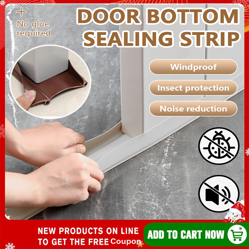 Door Bottom Sealing Strip Guard EVA Foam Door Blocker Sound Proof Wind Blocker Windproof
