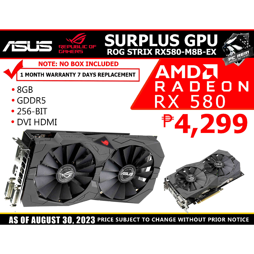 Rx 580 rog strix on sale 8gb