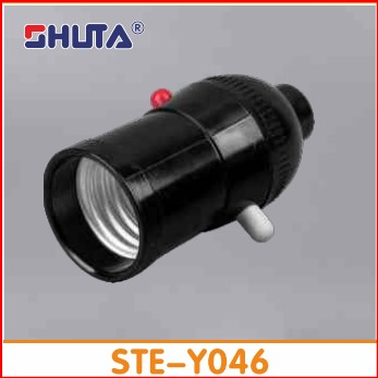 E27 Push Through Socket Black STE-Y046 Shuta | Shopee Philippines