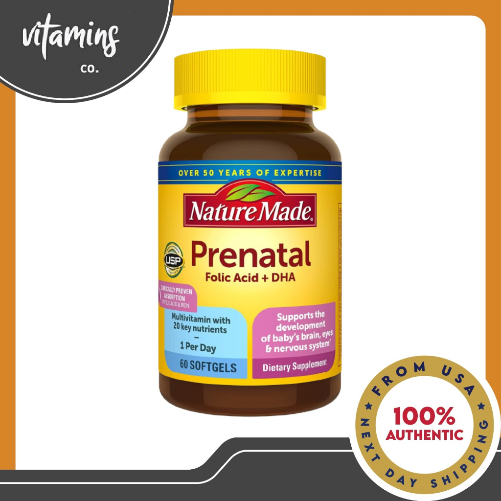Nature Made Prenatal Multi + DHA (60 Softgels) Shopee Philippines