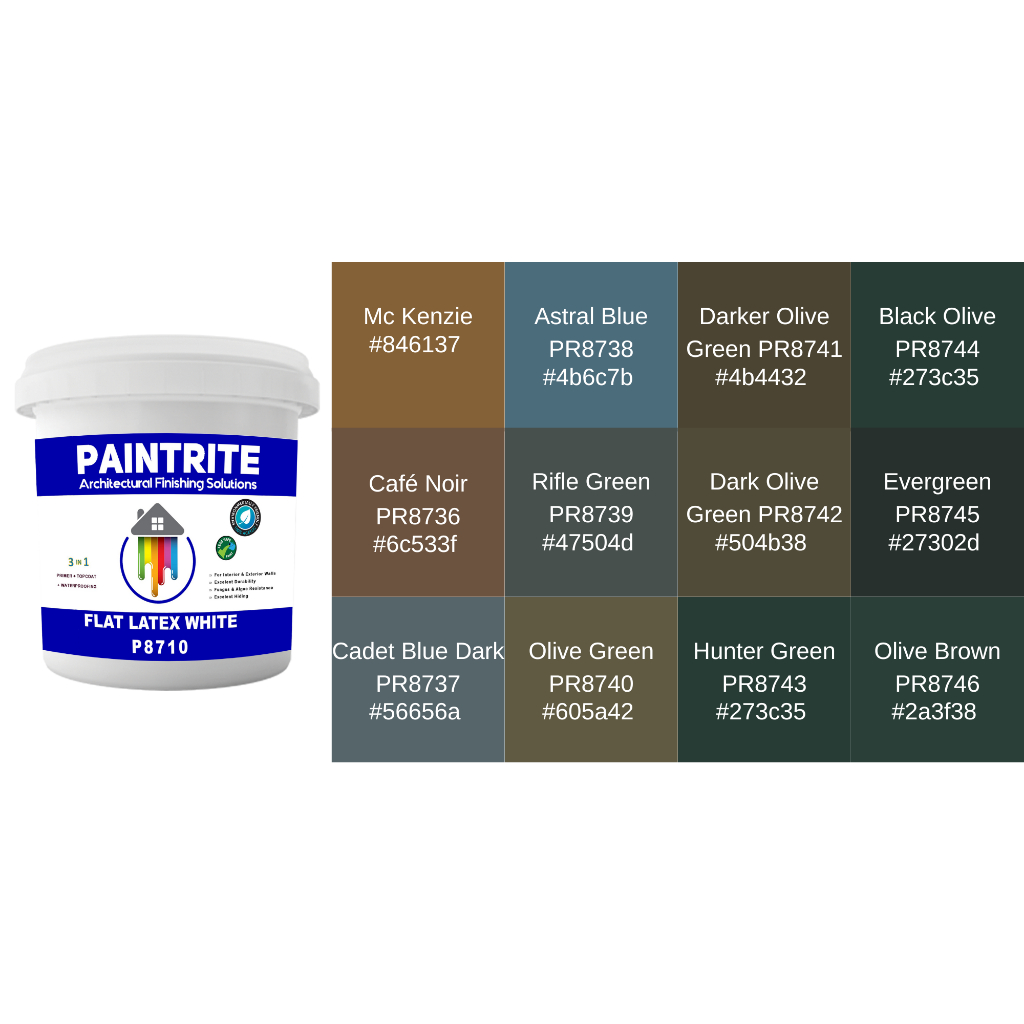 Paintrite Flat Latex Paints 1 Liter Color #4 | Shopee Philippines