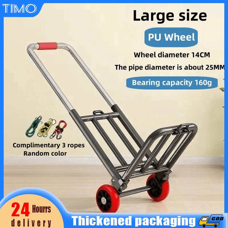 Folding Trolley Market Grocery Trolley (Send elastic rope) Shopping ...