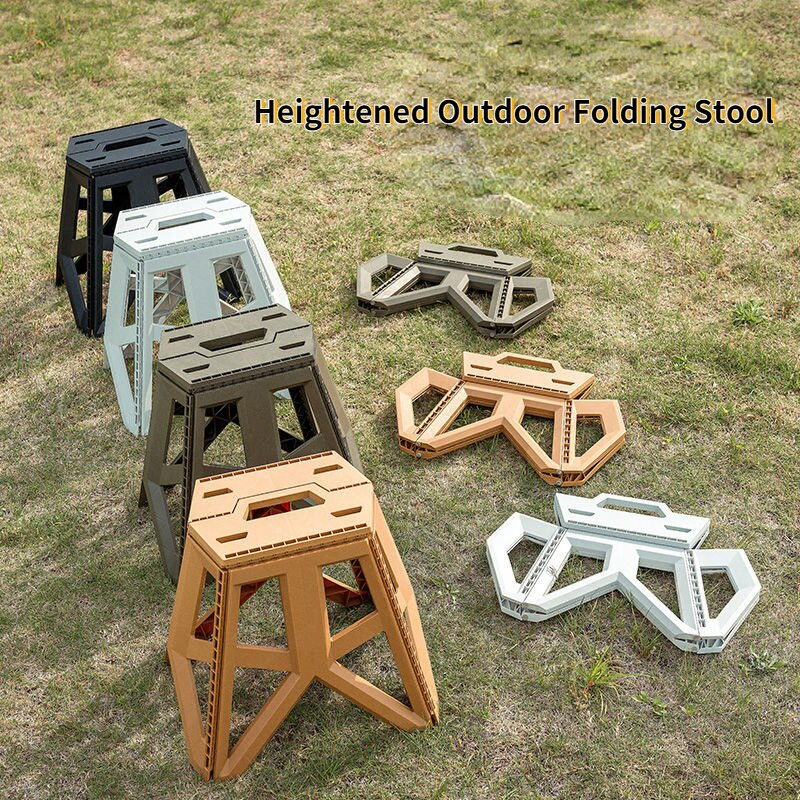 Portable Outdoor Camping Folding Stool High Leg Square Stool Strong ...
