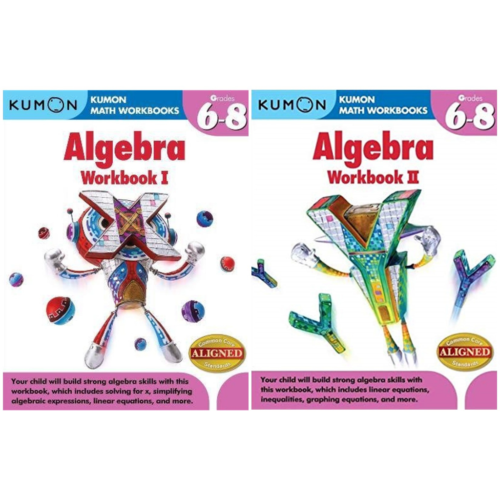 Kumon Math Workbooks: Algebra and Pre-Algebra Workbook 1 and 2 (Grades ...