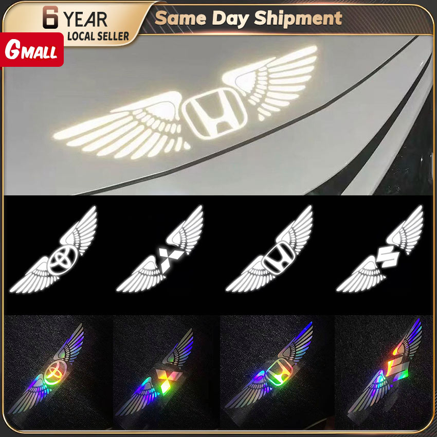 【Fast Delivery】 Angel Wing Car Vinyl Decal Car Colorful stickers Car ...