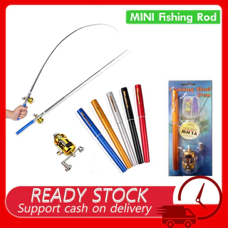 Hunting Hobby Mini Pocket Aluminum Alloy Fishing Pen Rod, With Reel And  Accessories Blue Fishing Rod Price in India - Buy Hunting Hobby Mini Pocket  Aluminum Alloy Fishing Pen Rod, With Reel