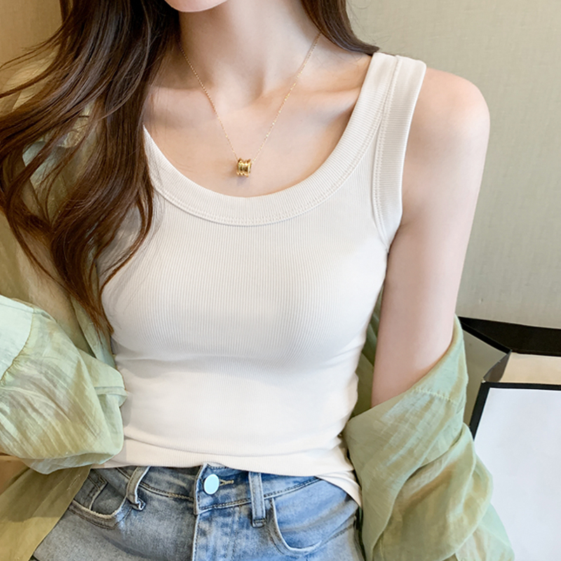 Sleeveless tie vest bottoming
