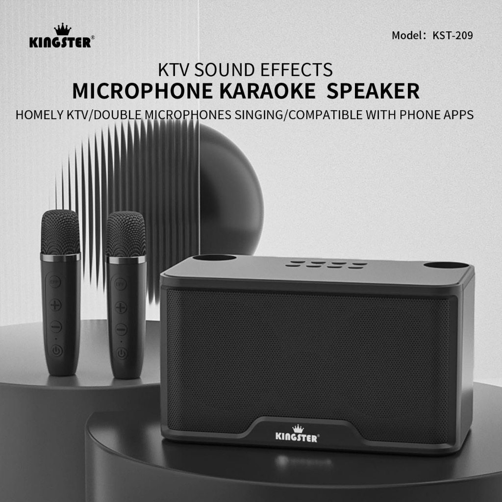 KST-209 3D Stereo Amplifier Speaker Wireless Bluetooth Dual Microphone ...