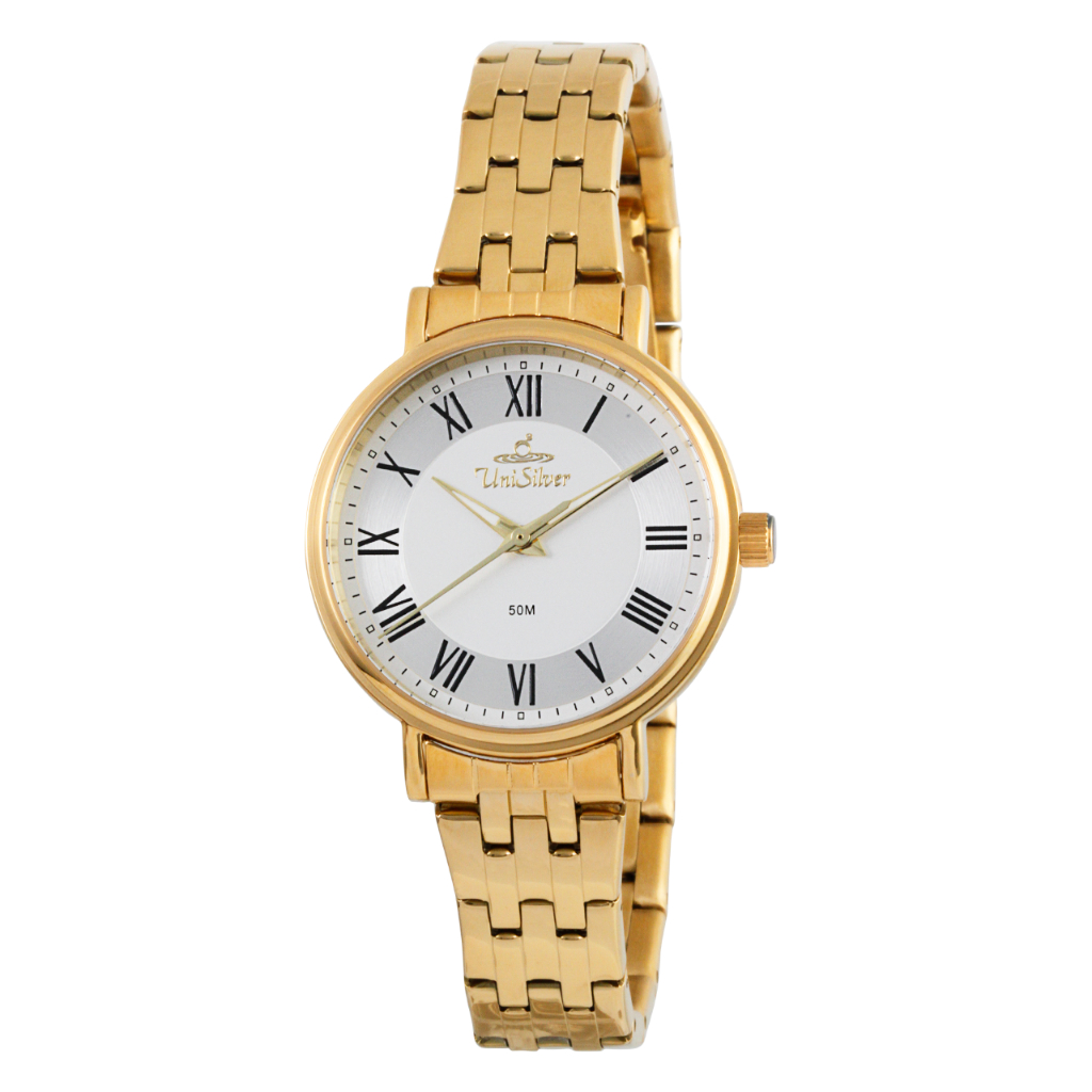 UniSilver TIME CHROMA RUSH Women's Small Analog Silver/Gold Stainless ...