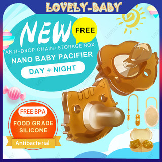 Silver Ion Antibacterial Baby Pacifier Natural Silicone Soft Pacifier ...