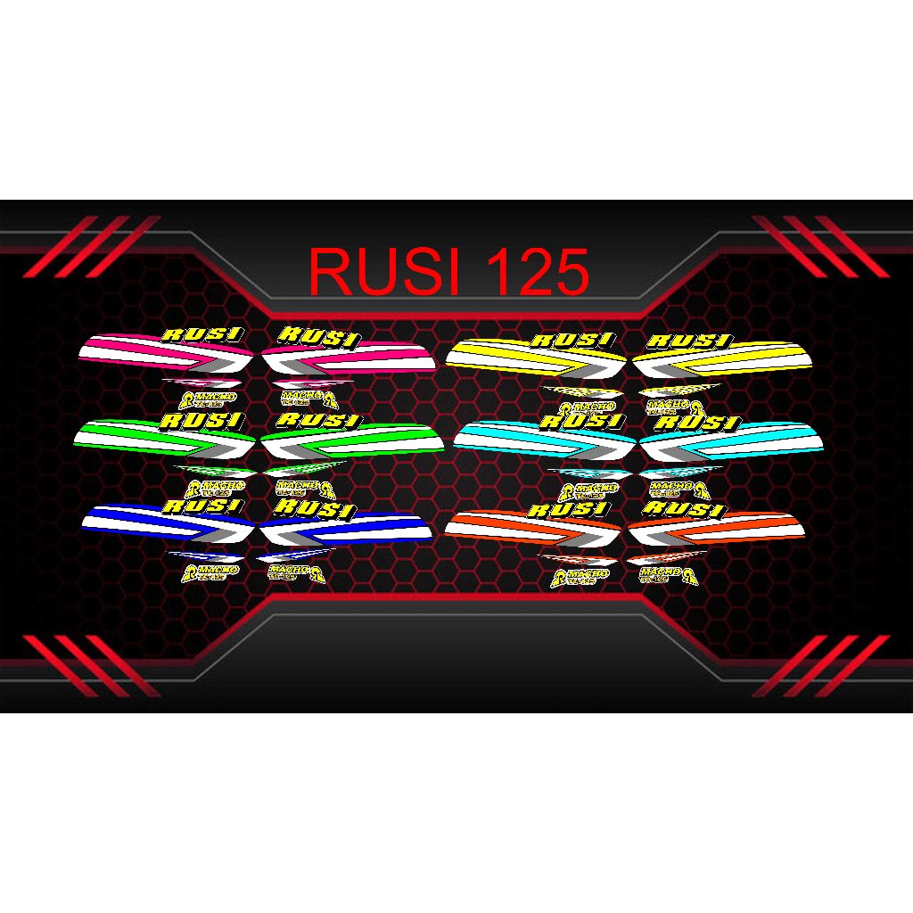 Rusi Macho Tc 125 Stock Decals Laminated Shopee Philippines