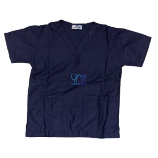 Scrub Suit Set with Pants Cotton Navy Blue | Shopee Philippines