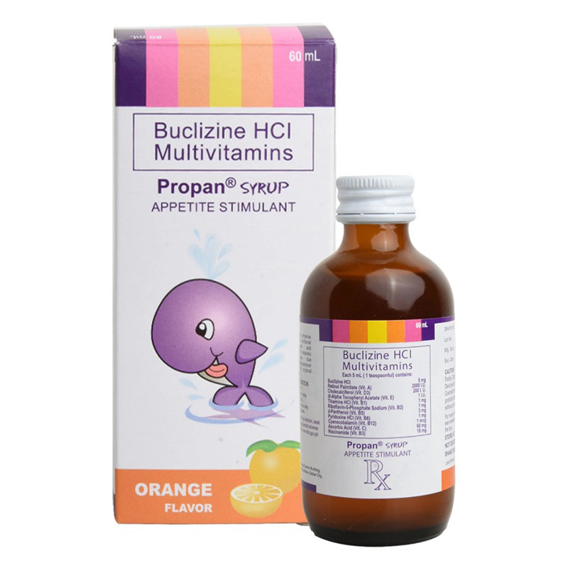 PROPAN Buclizine HCl + Multivitamins Syrup (60ml) Shopee Philippines
