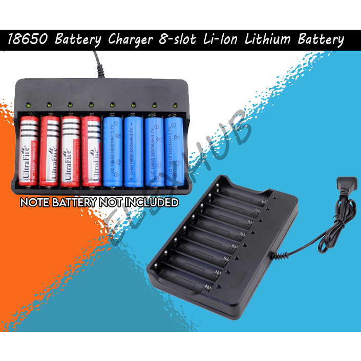 18650 battery charger 8slot Liion lithium battery charging standard