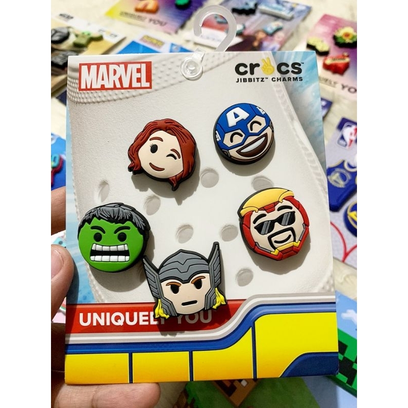 Original Crocs Jibbitz 5 Pack Avengers Emoji's Shopee Philippines