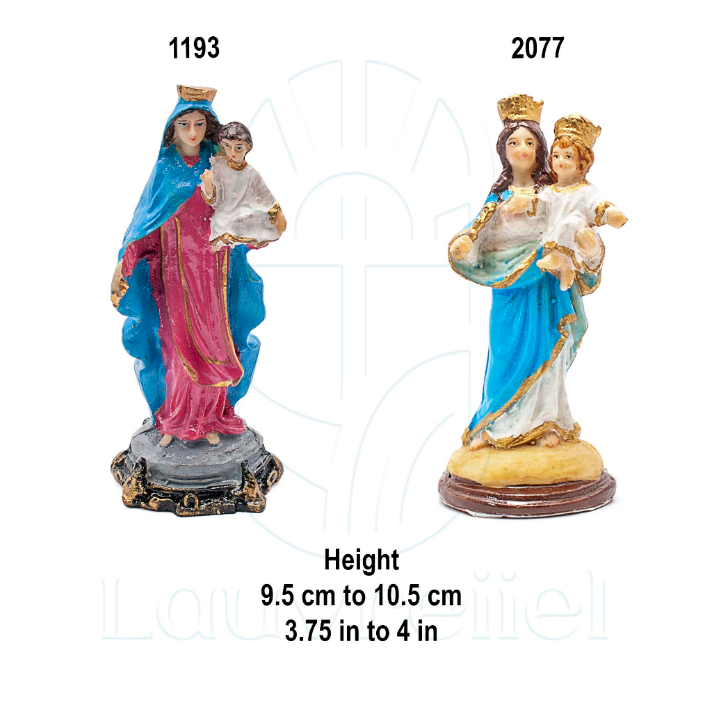 Mary Help of Christians Statue Figurine Mother Mary with Baby Jesus Christ Religious Altar Item