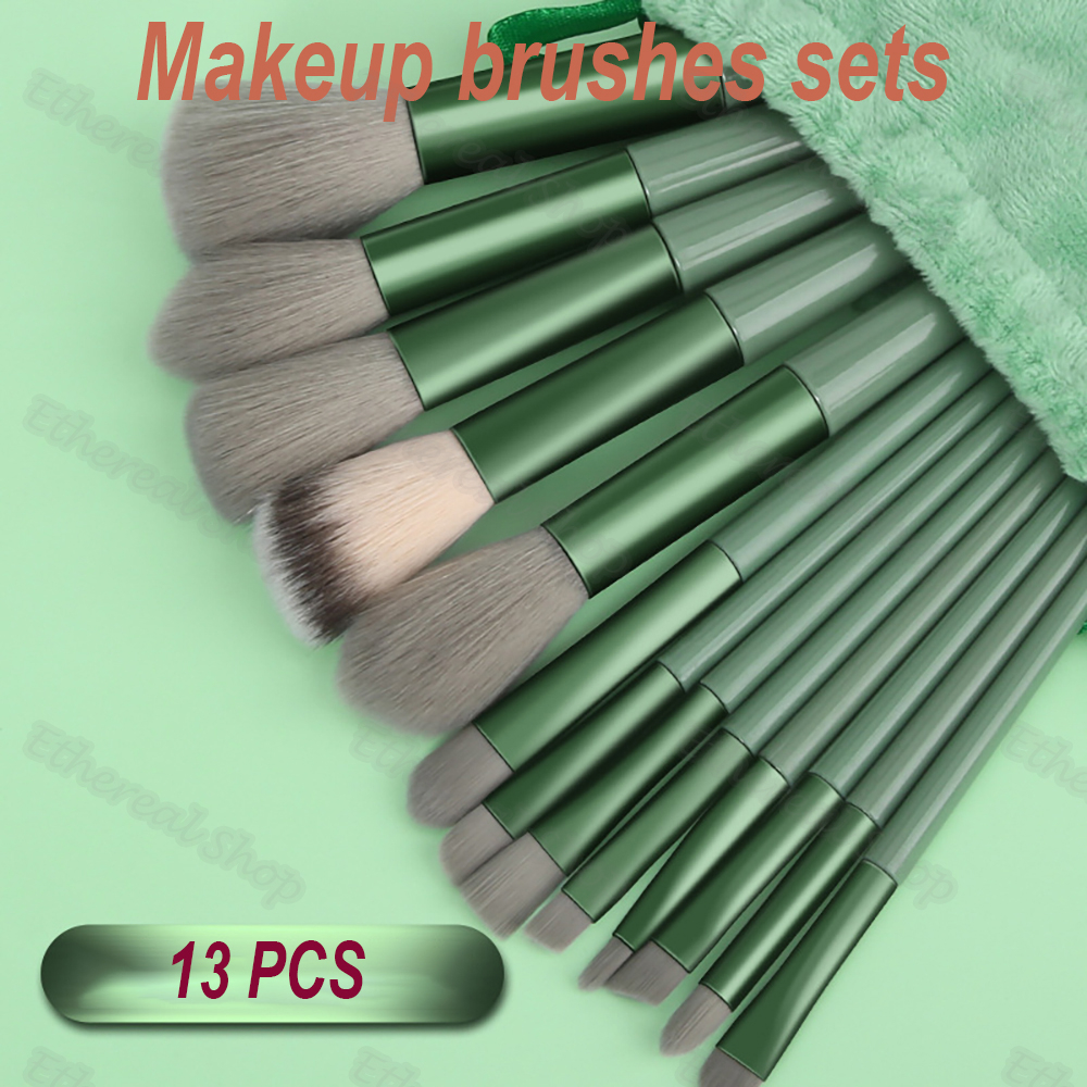 13 pcs Soft Fluffy Makeup Brush Set with storage bags, makeup tool kit