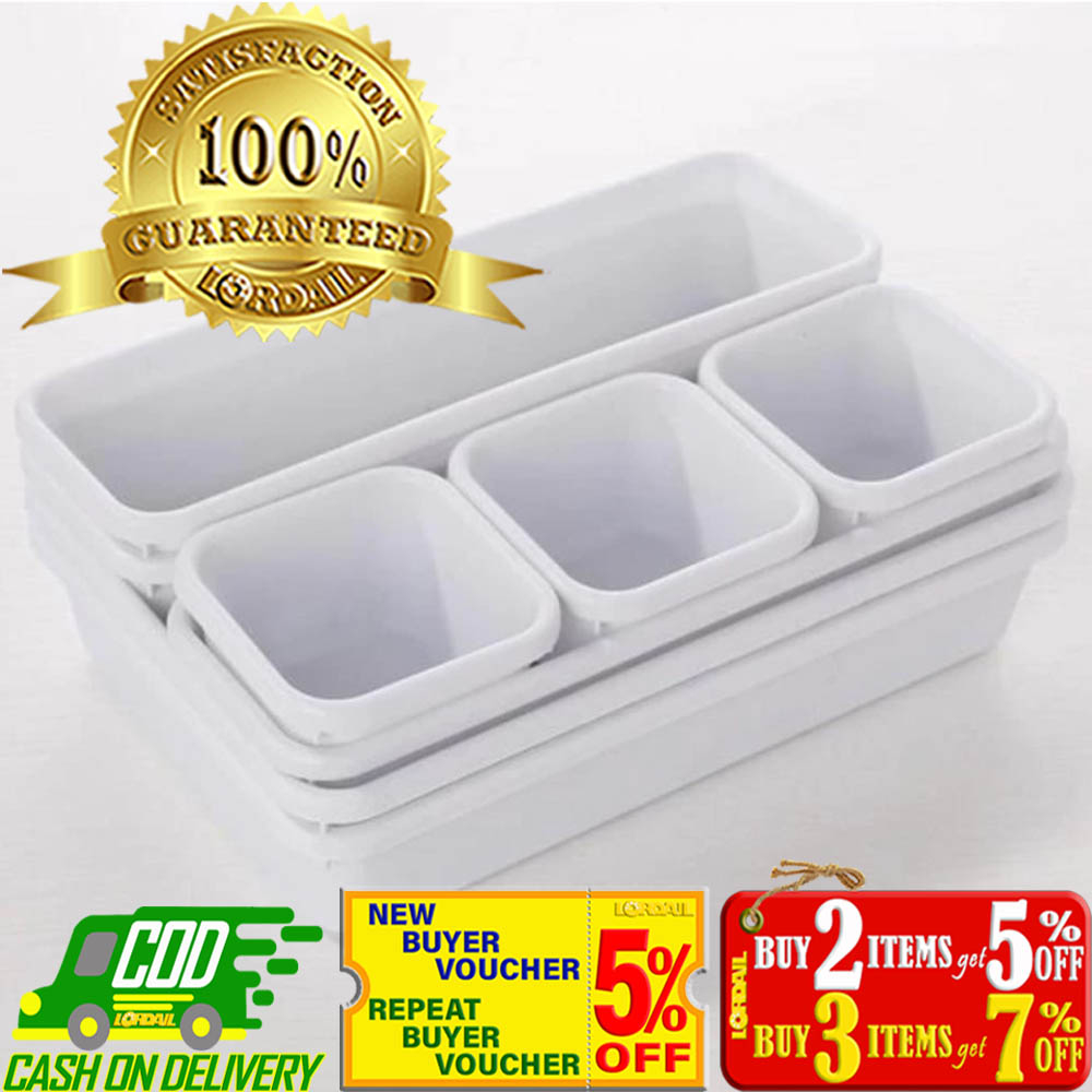 8 Pcs Interlocking Desk Drawer Organizer Tray Dividers Shallow Narrow