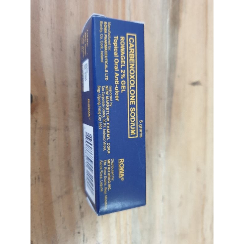 Rowagel 2 Gel 5grams Carbenoxolone sodium (used to treat singaw