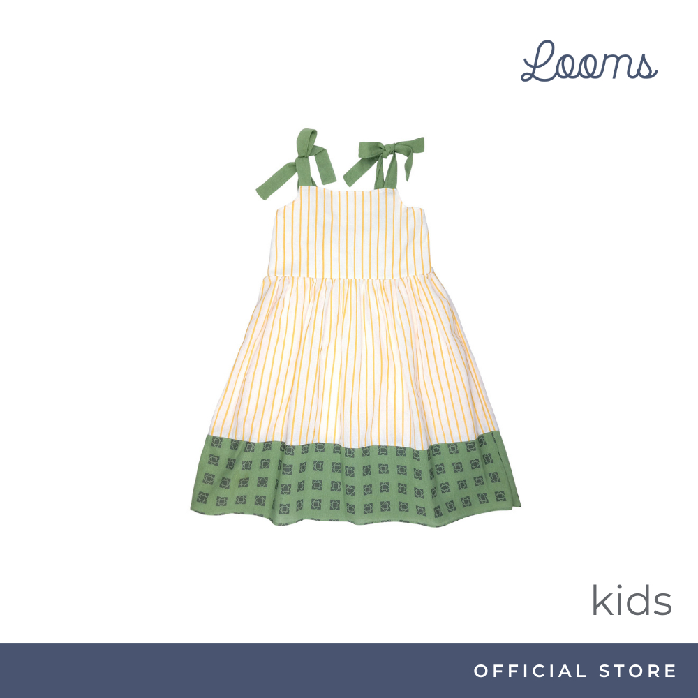 KIDS RIBBON MAXI DRESS 4-10 LONDON LOOMS main image 1