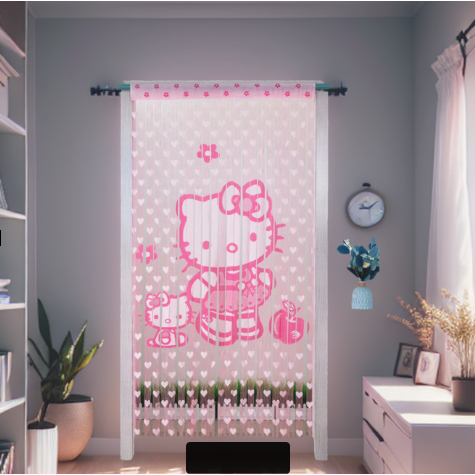 String hello kitty curtain for window door room home decoration ...